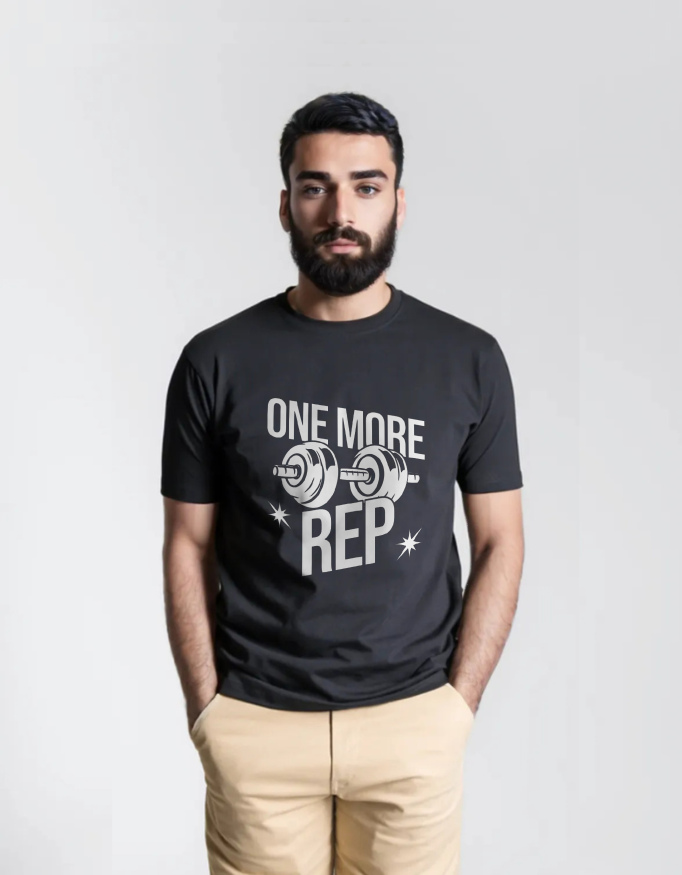 One More Rep – Motivational Gym T-Shirt