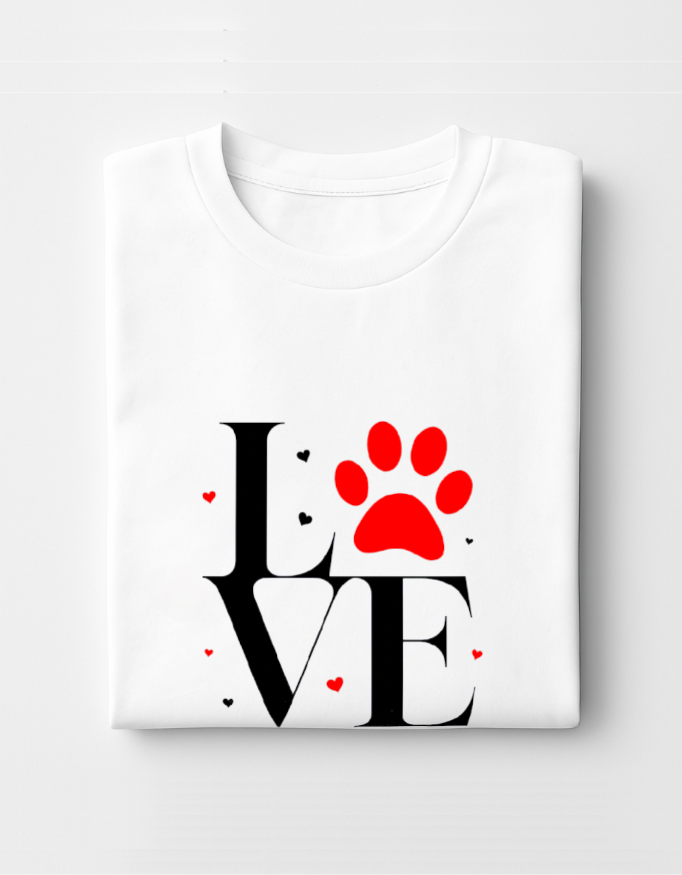 Love Paw Print T-Shirt
