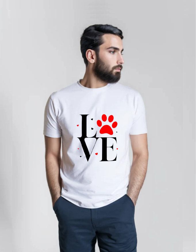 Love Paw Print T-Shirt