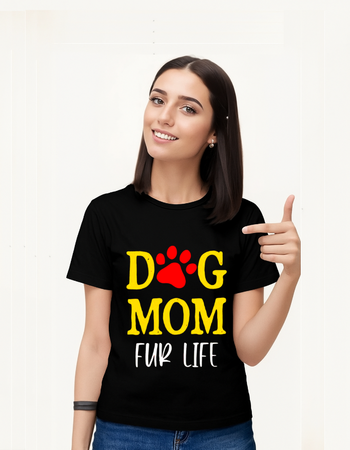 Dog Mom Fur Life T-Shirt – Dog Lovers Tee