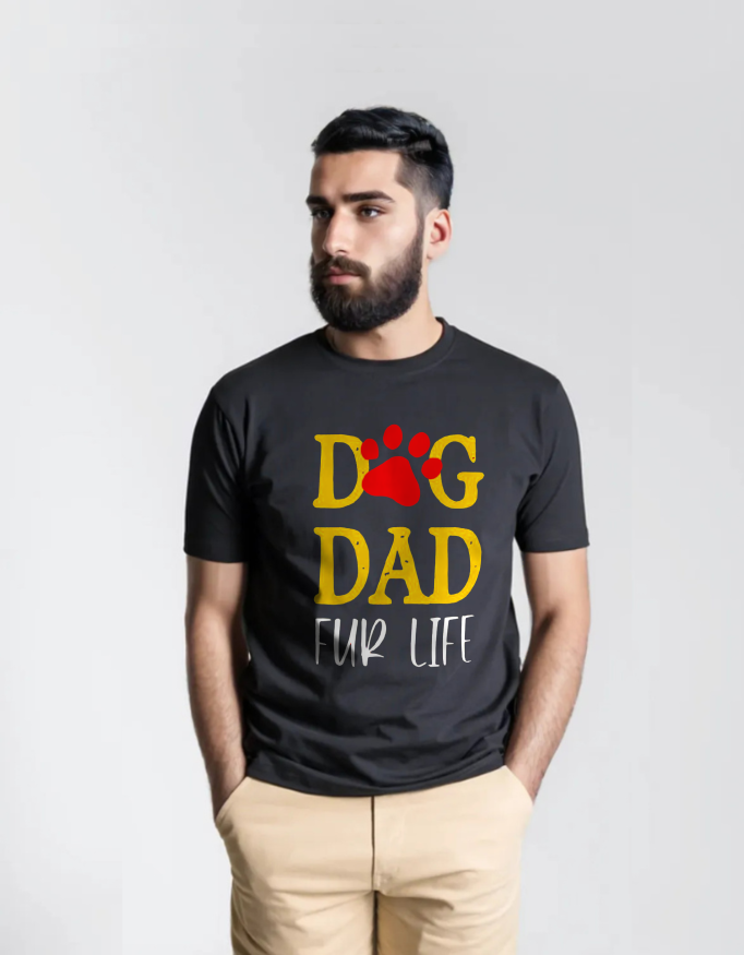 Dog Dad Fur Life T-Shirt – Dog Lovers Tee for Proud Dog Dads