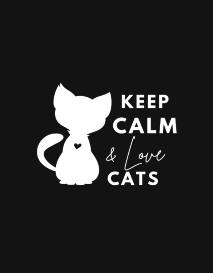 Keep Calm & Love Cats - Minimalist T-Shirt