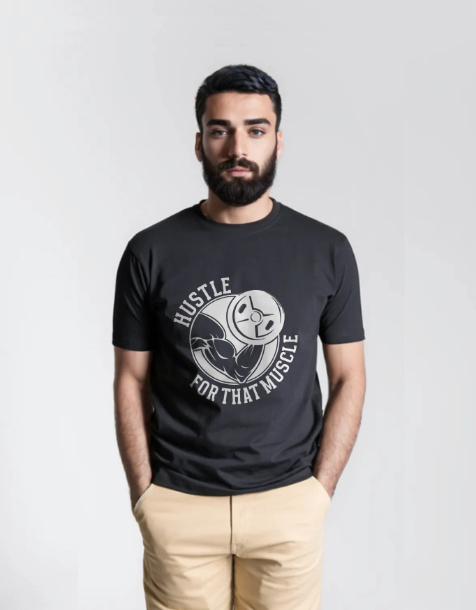 Hustle for That Muscle – Hardcore Gym T-shirt