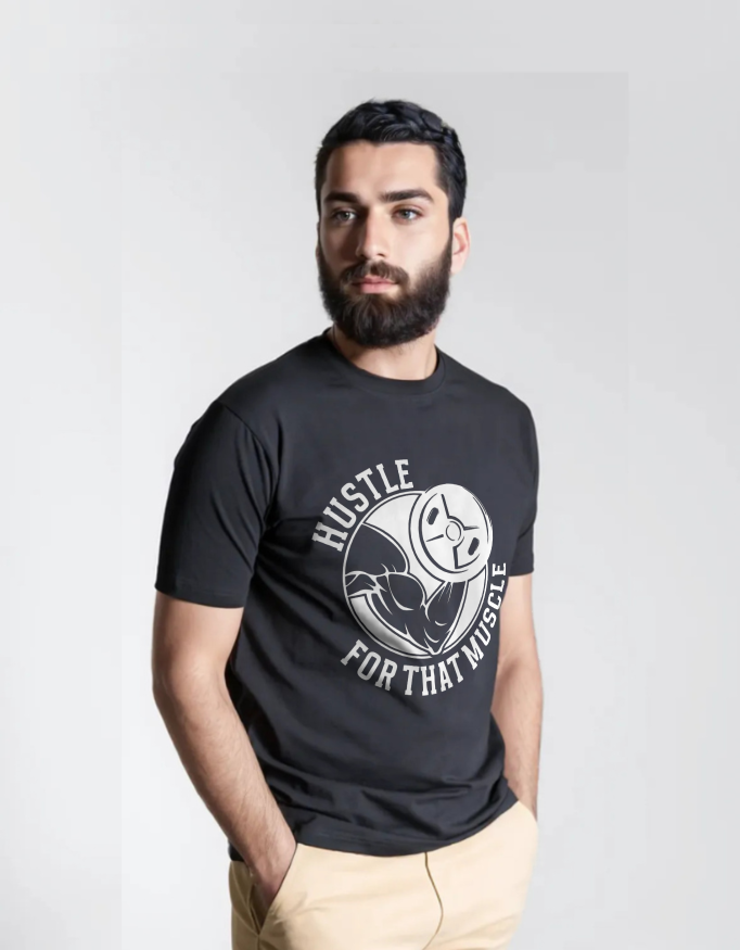 Hustle for That Muscle – Hardcore Gym T-shirt