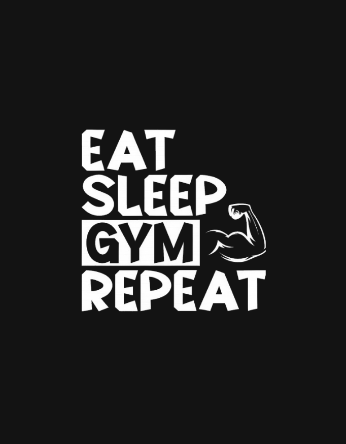 Eat Sleep Gym Repeat – Hustler T-shirt