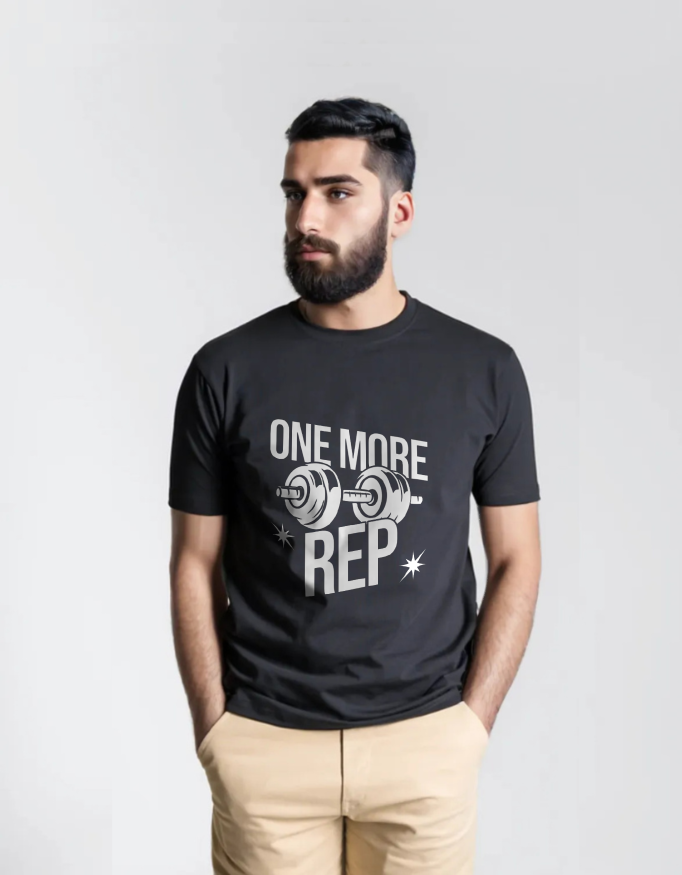 One More Rep – Motivational Gym T-Shirt