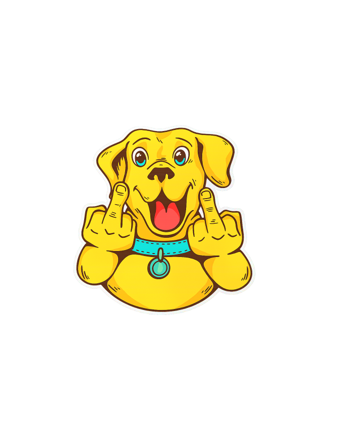 Funny Dog Middle Finger T-Shirt – Dog Lovers Tee