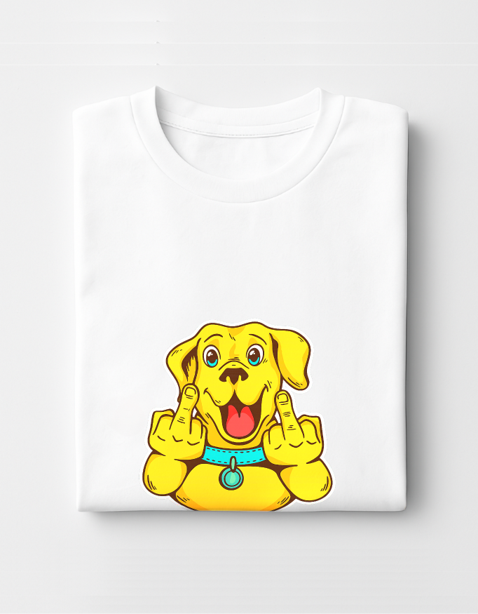 Funny Dog Middle Finger T-Shirt – Dog Lovers Tee
